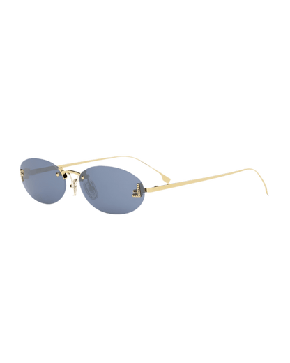Sonnenbrille mit goldfarbenem Rahmen & Kristalldetails – Damen Accessoire mit Stil - Miraee Paris 