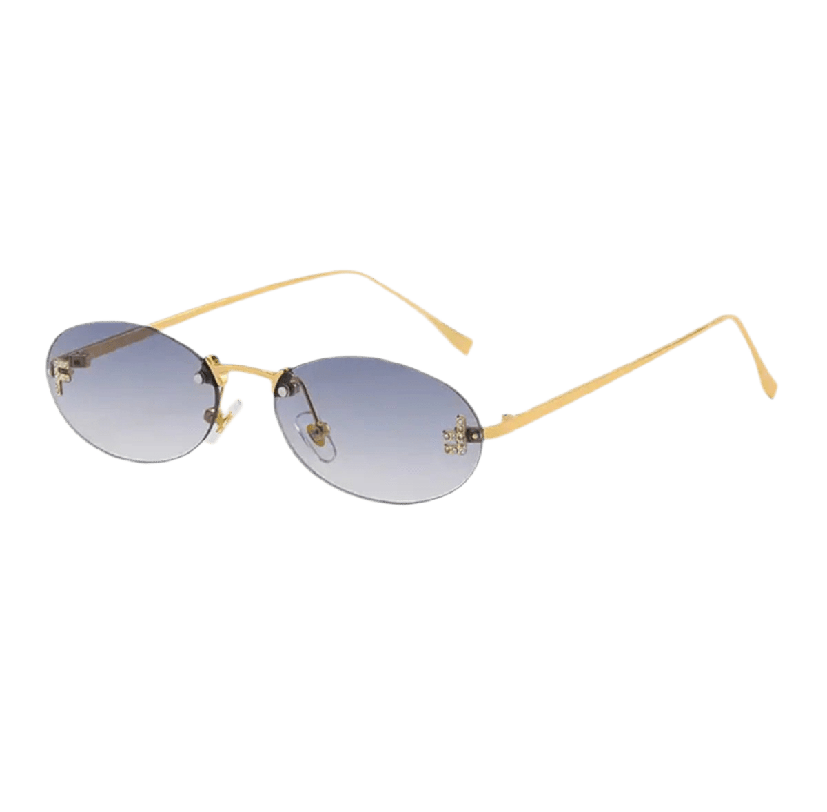 Sonnenbrille mit goldfarbenem Rahmen & Kristalldetails – Damen Accessoire mit Stil - Miraee Paris 