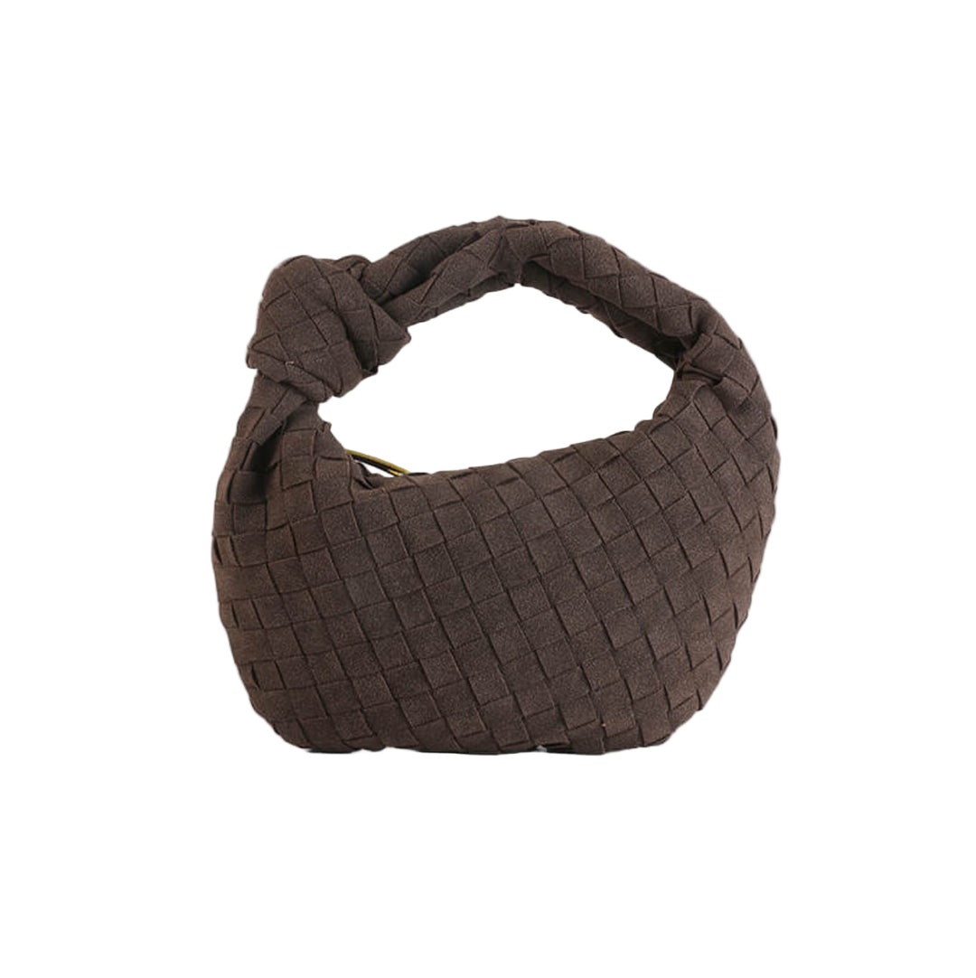 BELLA – Luxus Fashion Tasche in braunem, geflochtenem Design, ideal für stilbewusste Frauen.