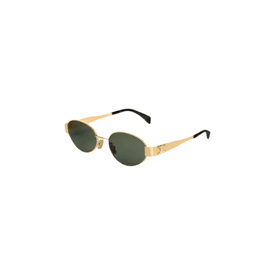 Golden Classic – Runde Retro-Sonnenbrille im Vintage-Look.