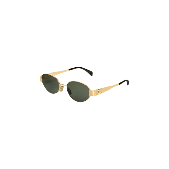 Golden Classic – Runde Retro-Sonnenbrille im Vintage-Look.