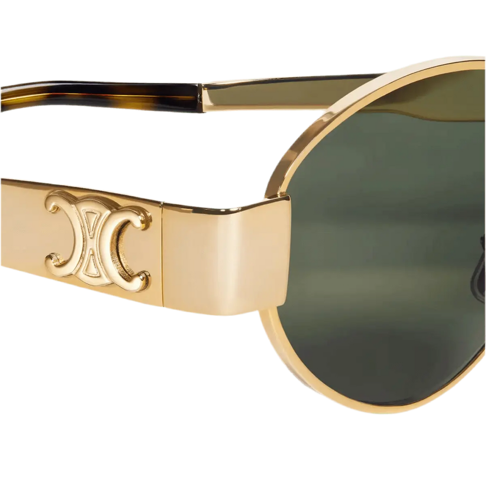 Golden Classic – Runde Retro-Sonnenbrille im Vintage-Look.