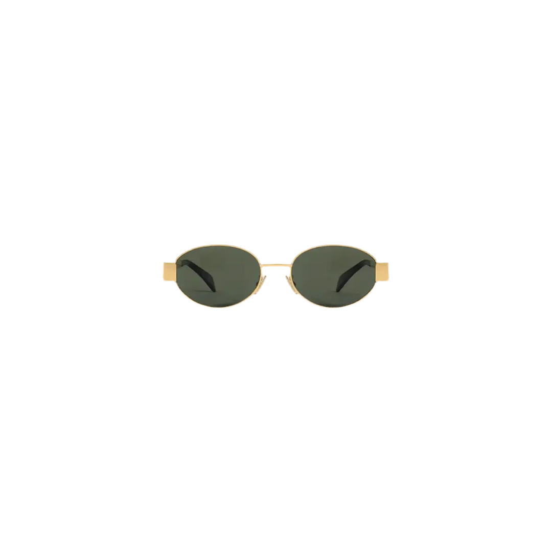 Golden Classic – Runde Retro-Sonnenbrille im Vintage-Look.
