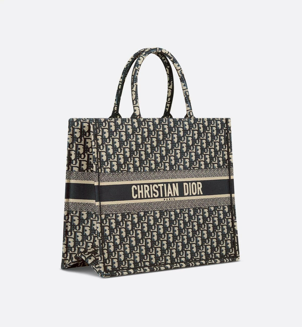Luxus Shopper Damen – Stofftasche mit Monogramm & Logo-Streifen - Miraee Paris 