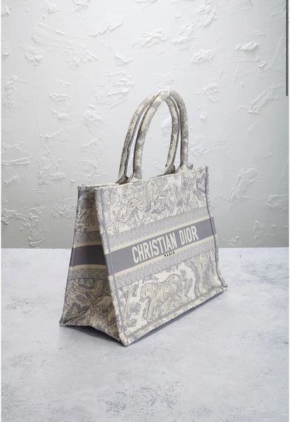 Luxus Shopper Damen – Stofftasche mit Monogramm & Logo-Streifen - Miraee Paris 