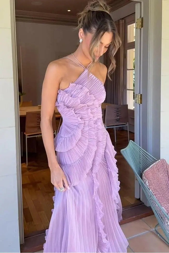 Lunara Ruffle Gown.