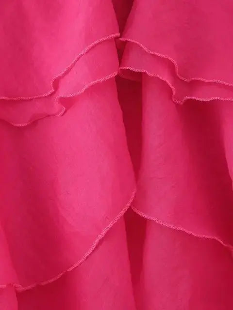Miraée Paris – Rüschen-Layer-Kleid mit Spaghettiträgern.