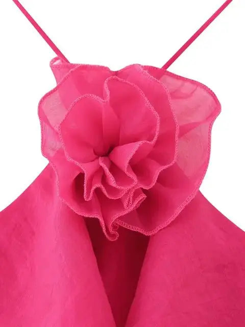 Miraée Paris – Rüschen-Layer-Kleid mit Spaghettiträgern.