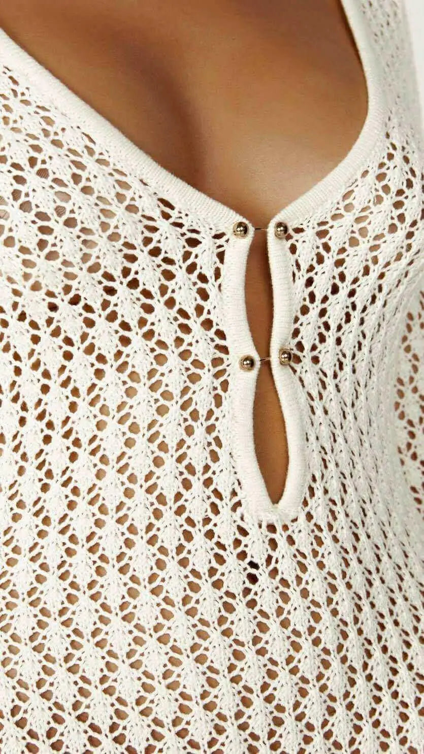 Boho Maxi Häkelkleid.