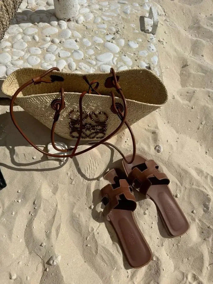Luna Cut Leather Sandal.