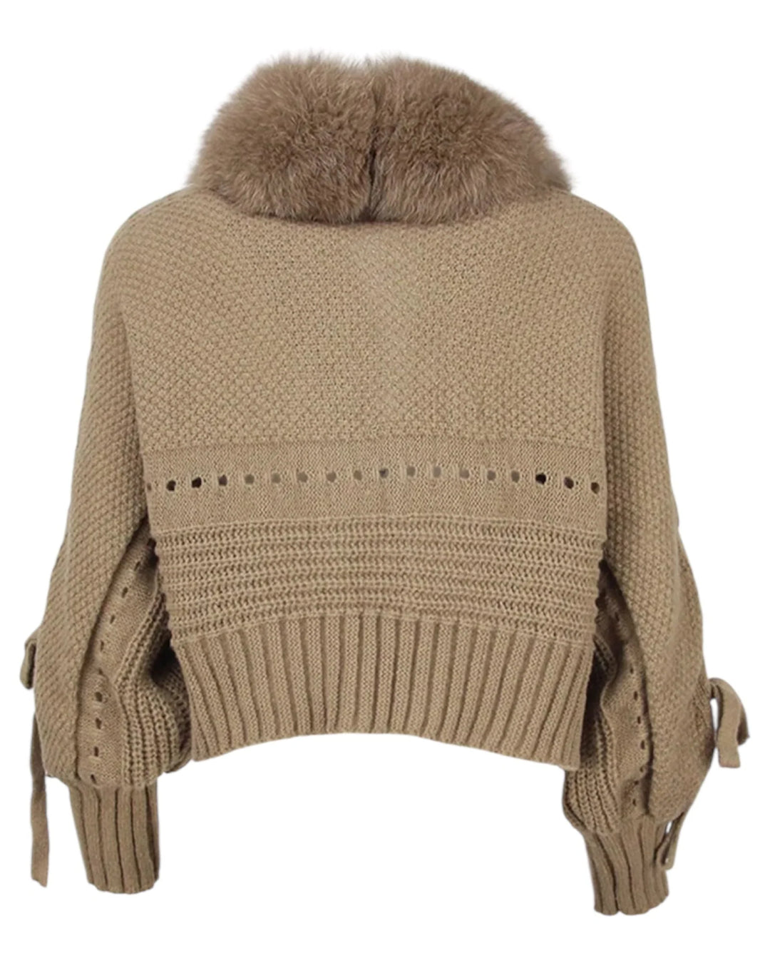 LUMINA – Winter Cardigan mit Kunstpelzkragen in elegantem Design, perfekt für stilvolle Herbst- und Winteroutfits.