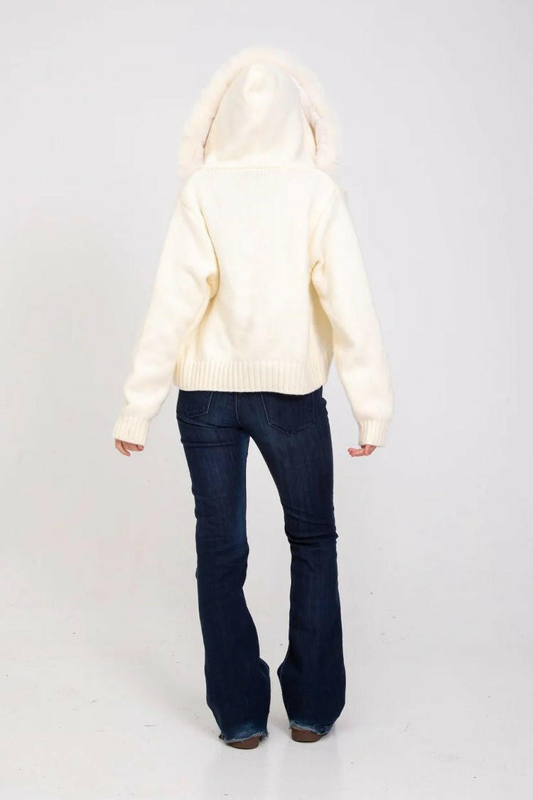Cozy Knit Hoodie.