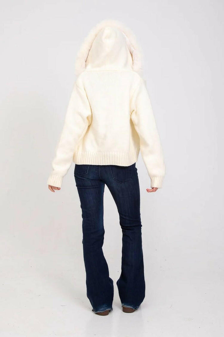 Cozy Knit Hoodie.
