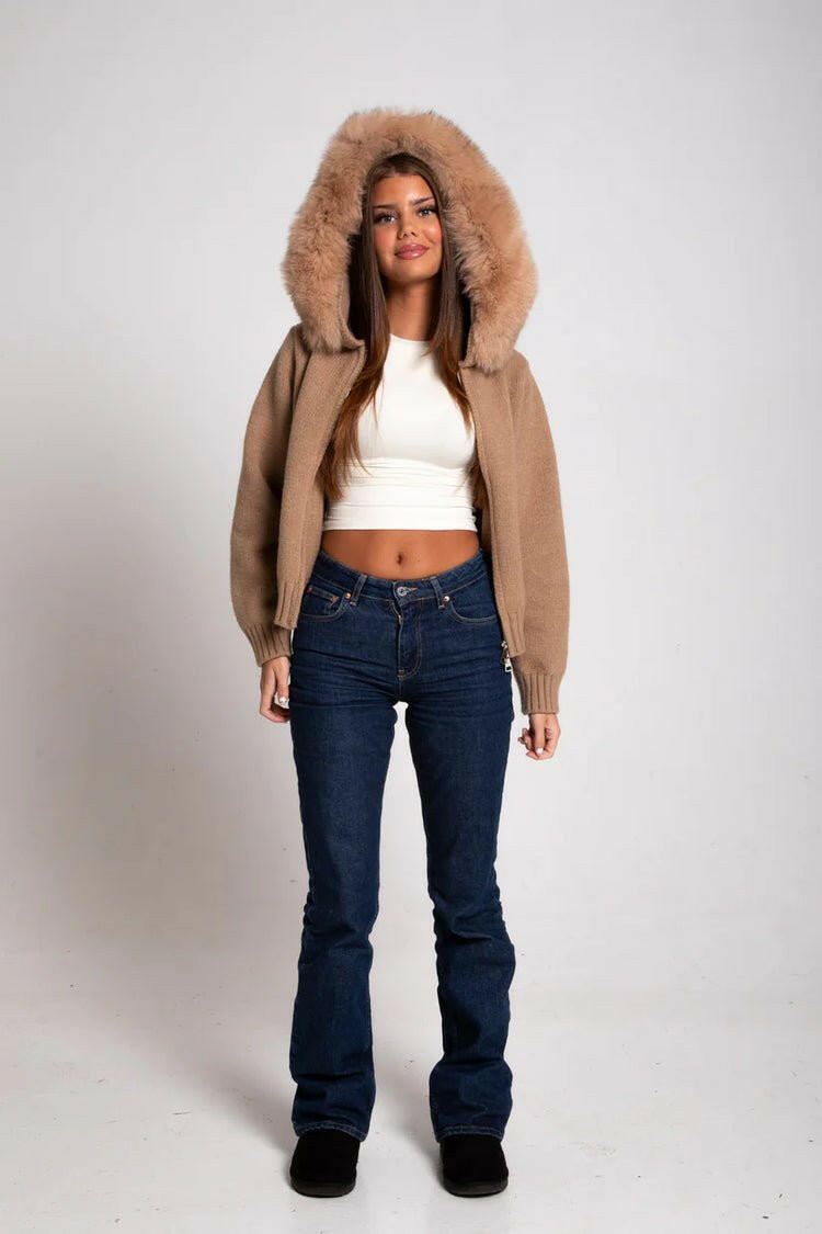 Cozy Knit Hoodie.