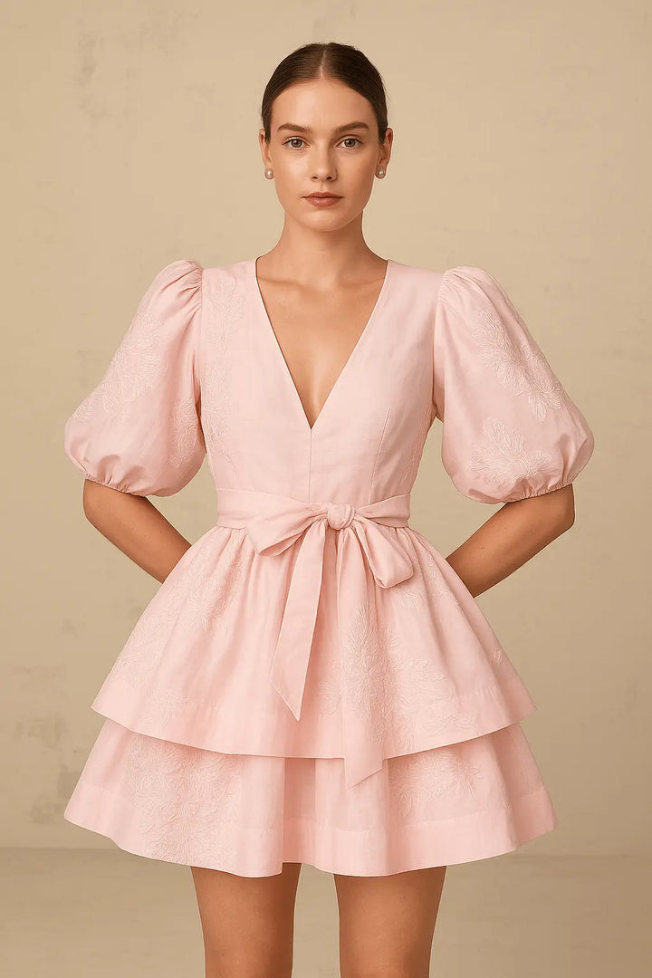 Bella Puff Sleeve Dress – Sweet, Soft & Statement.
