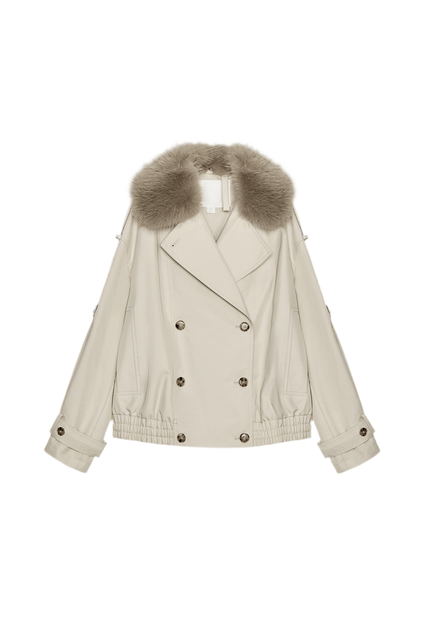 Miraeeparis Luxus Jacke mit abnehmbarem Kunstpelzkragen – Eleganter Damen Kurzmantel im Designer Stil - Miraee Paris