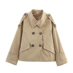 Miraeeparis Oversized Trenchjacke – Kurzer Designer Trenchcoat für Damen - Miraee Paris