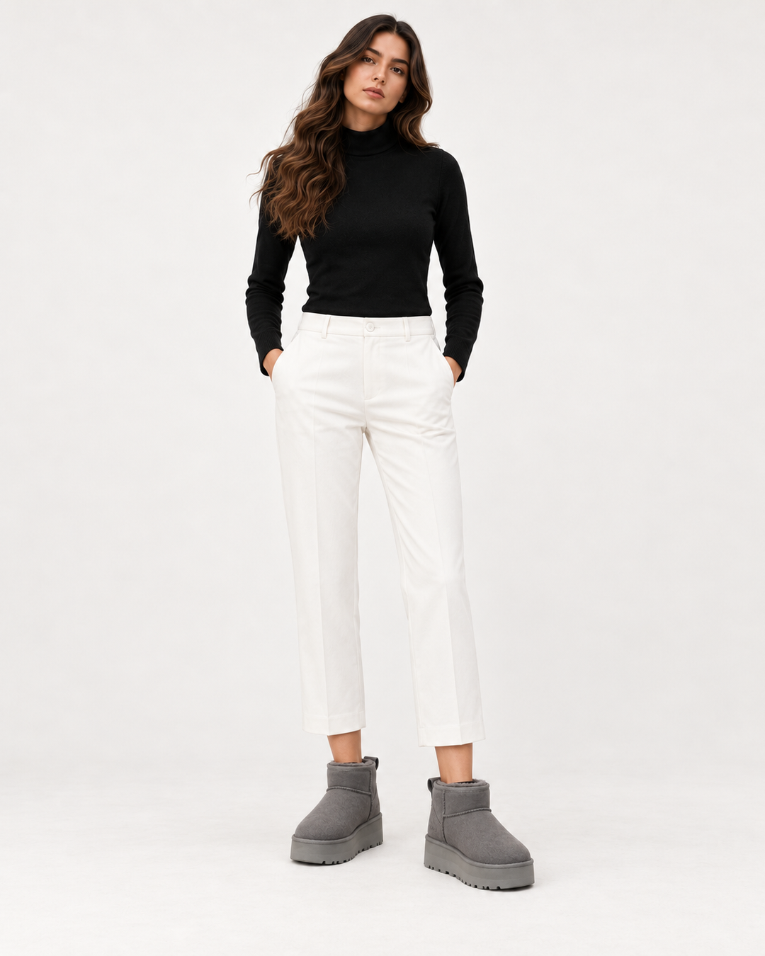 NOÉMIE Plateau-Winterboots Grau – einheitliches MIRAÉE Model