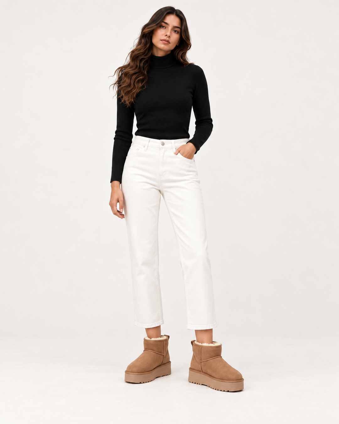 NOÉMIE Plateau-Winterboots Kastanienbraun – einheitliches MIRAÉE Model