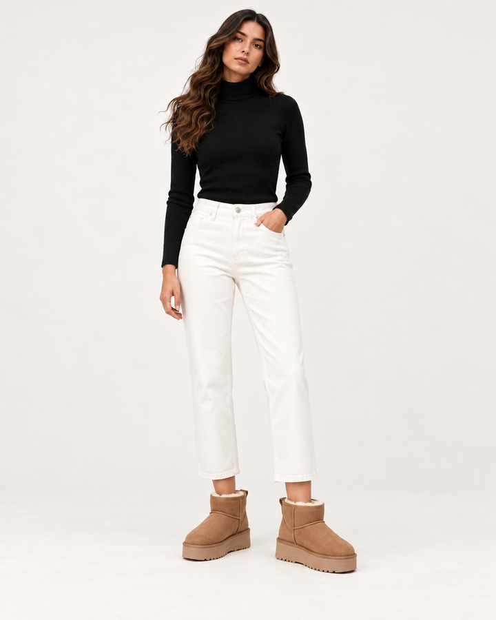 NOÉMIE Plateau-Winterboots Kastanienbraun – einheitliches MIRAÉE Model
