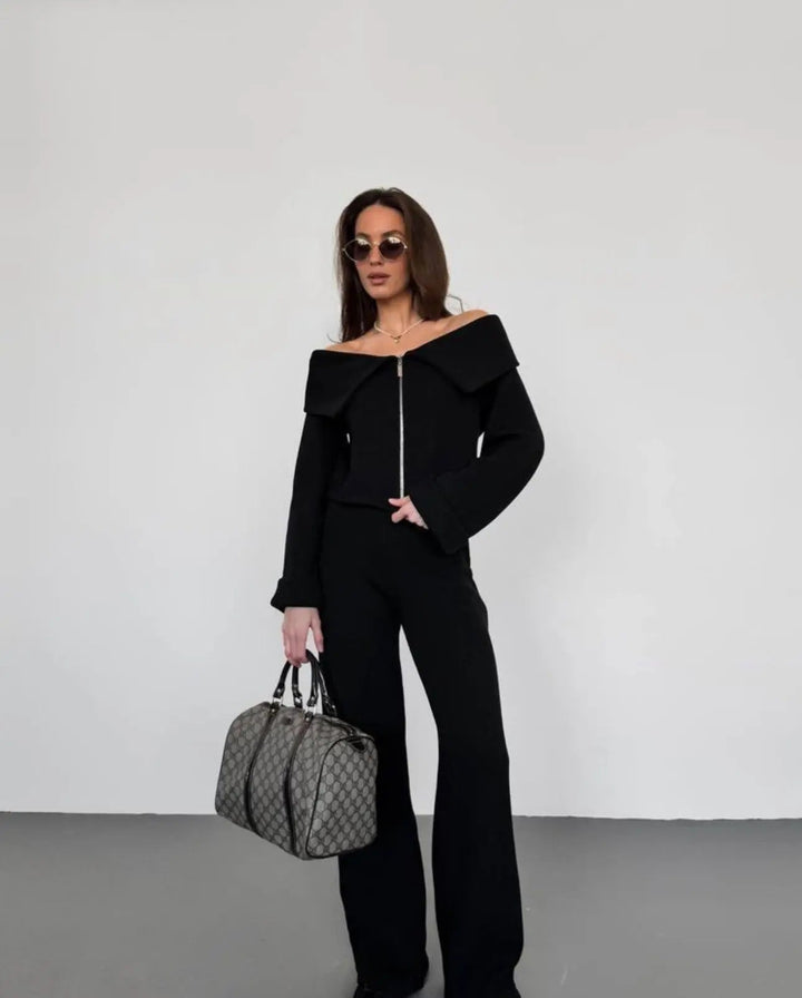 Off - Shoulder Knit Set – Elegante Zweiteiler von Miraéeparis - Miraee Paris