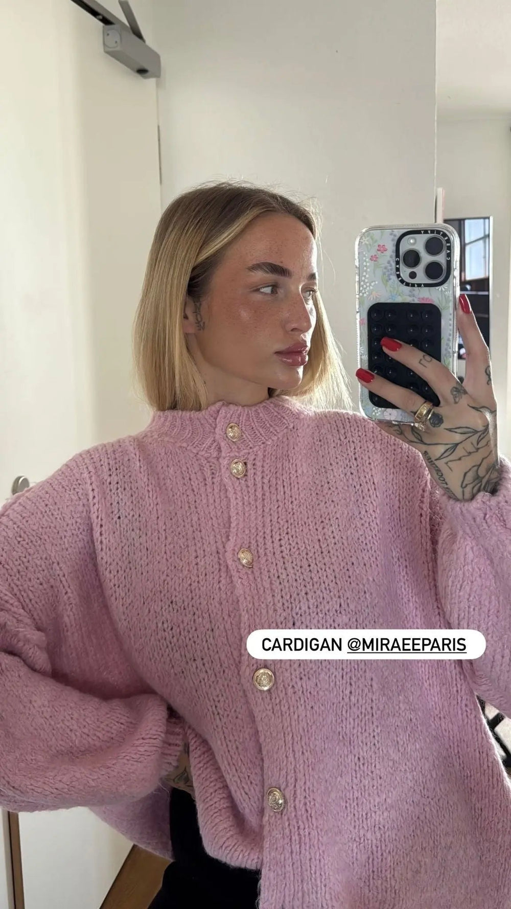 Oversize Damen Cardigan aus weicher Wollmischung - Miraee Paris