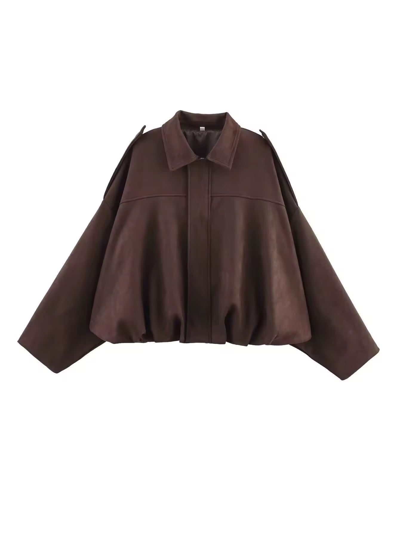 Oversized Suede - Look Jacke mit elastischem Bund – Miraee Paris - Miraee Paris
