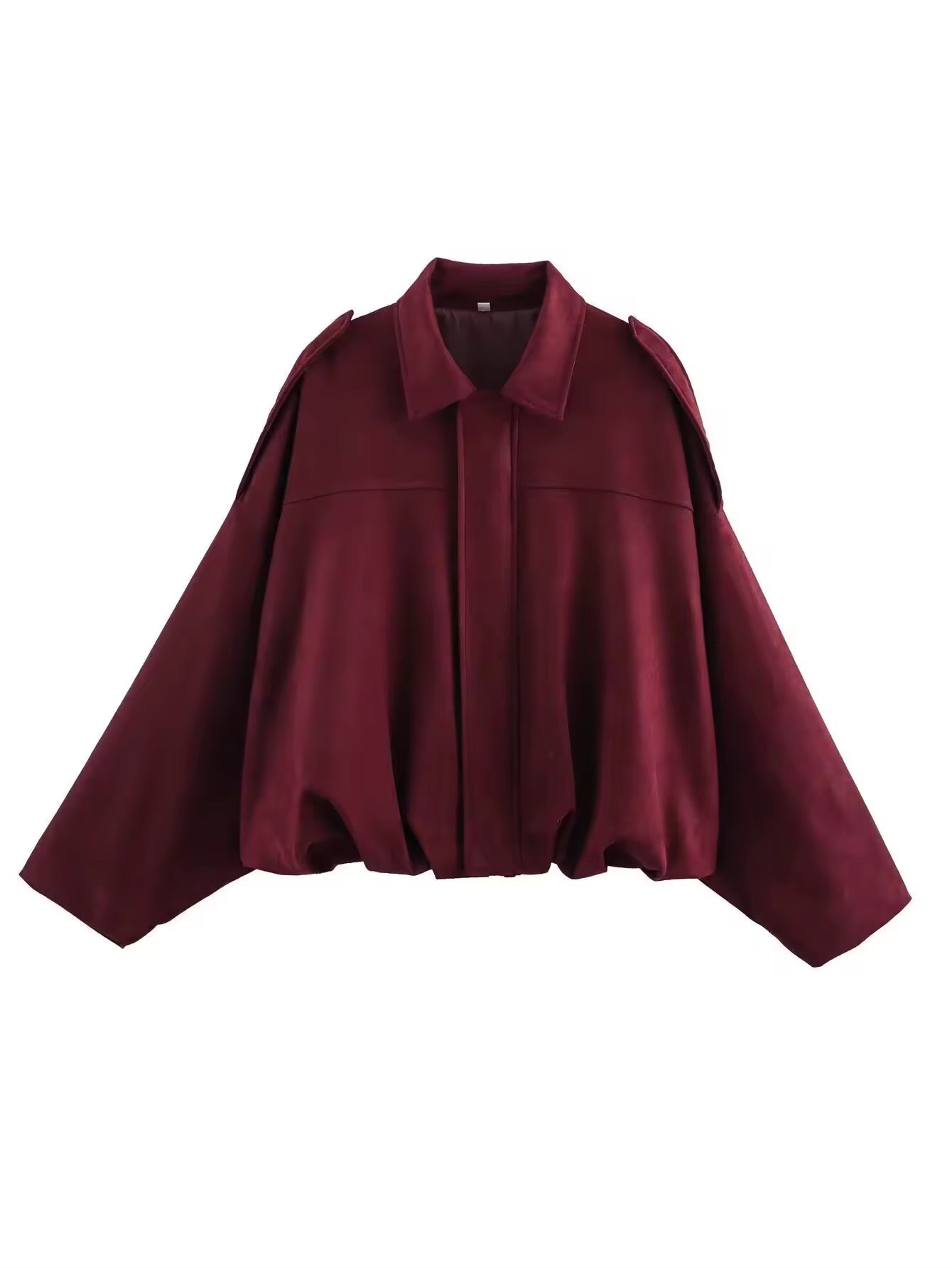 Oversized Suede - Look Jacke mit elastischem Bund – Miraee Paris - Miraee Paris
