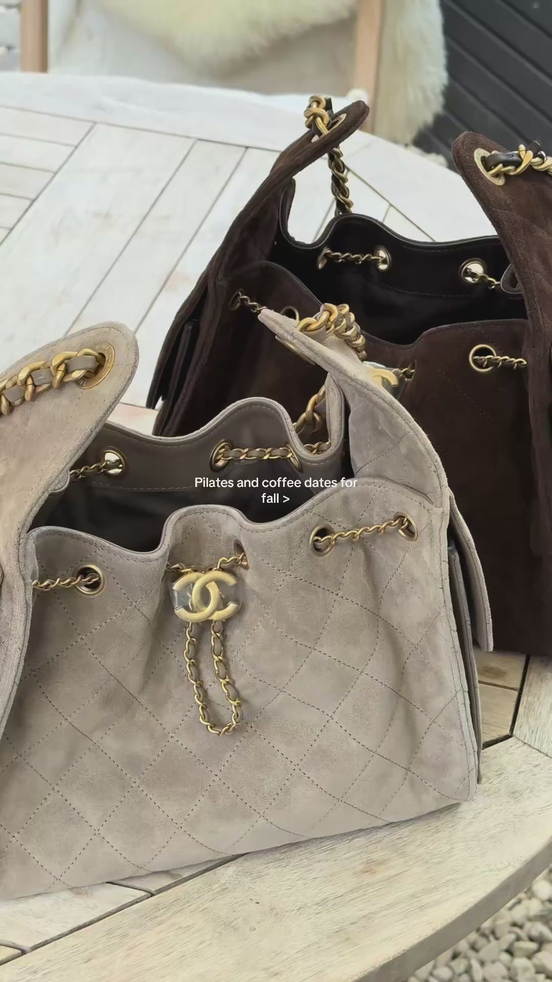 Luxurious Bucket Bag Made of Fine Suede