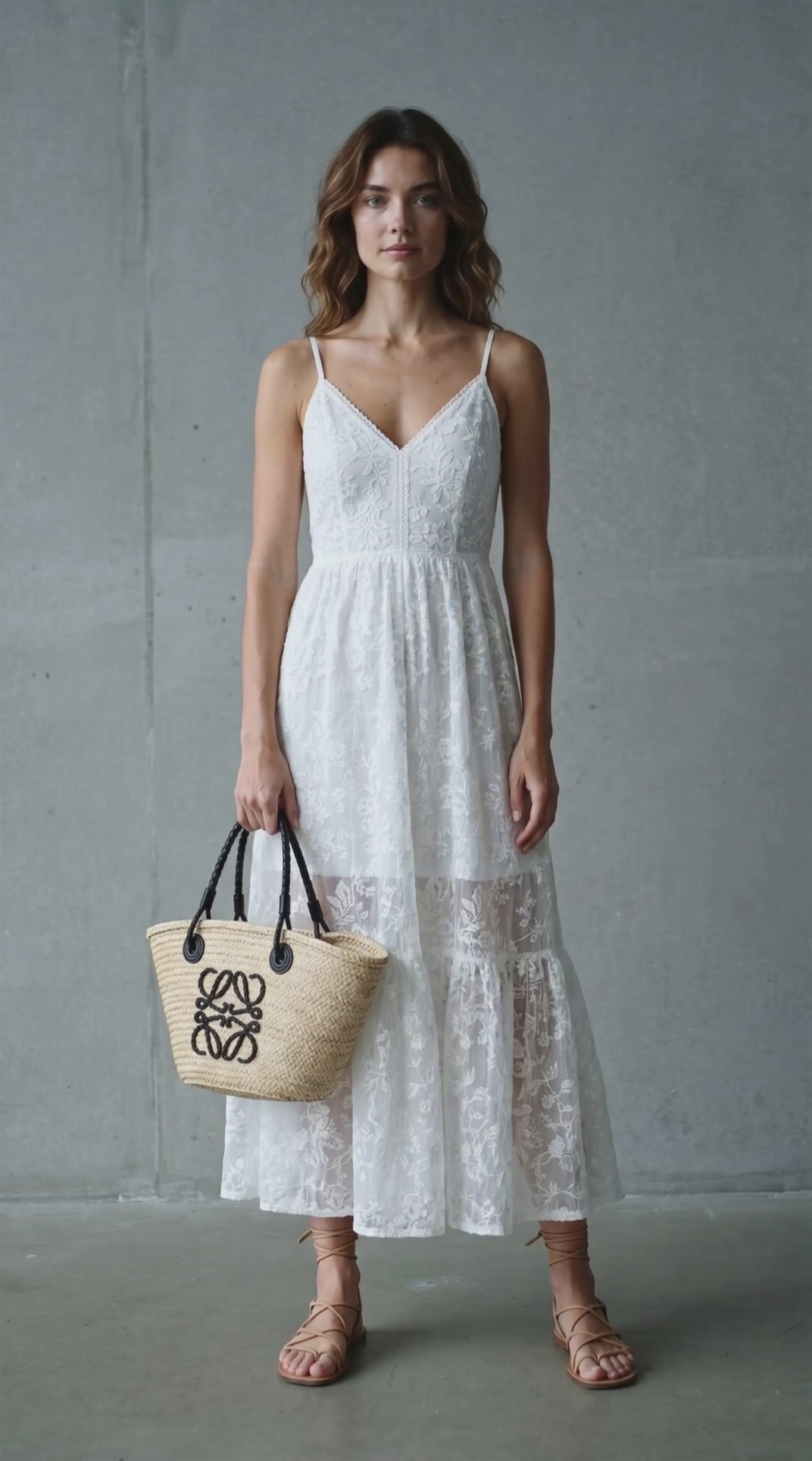 Woven Straw Shoulder Tote Handbag