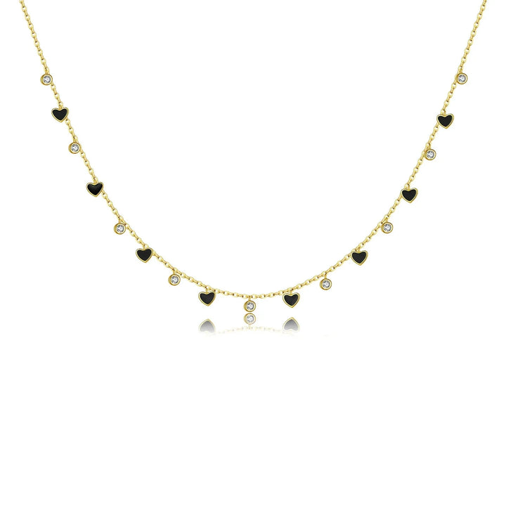 Rainbow Heart Choker Necklace - ZAYVI
