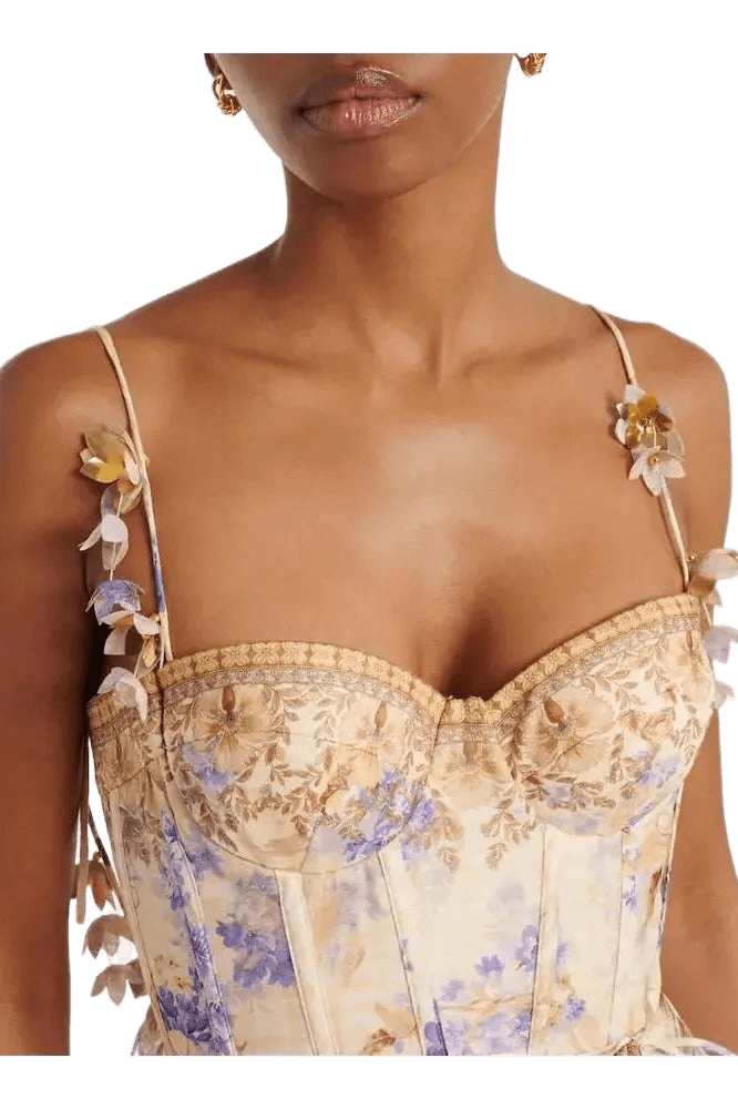 Romantisches Midikleid mit floraler Stickerei - Miraee Paris