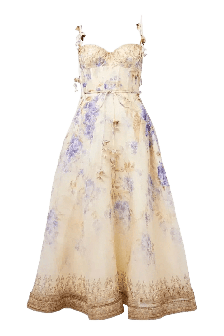 Romantisches Midikleid mit floraler Stickerei - Miraee Paris