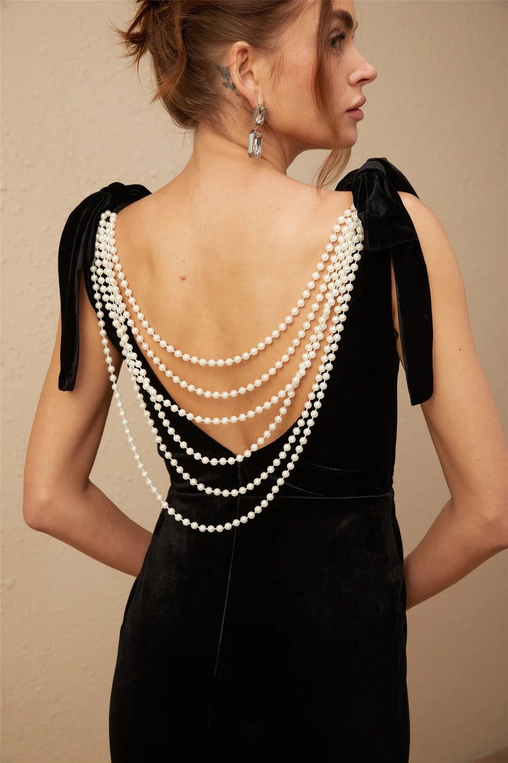 SAPHIRA - Glam Dress mit Perlen - Miraee Paris