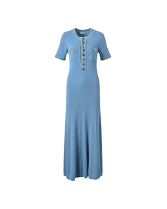 MIRAEE-UNIFORM-2026 | SIENA – Elegantes Damenkleid im Pariser Stil – Türkis – freigestellte Produktansicht auf weißem Hintergrund