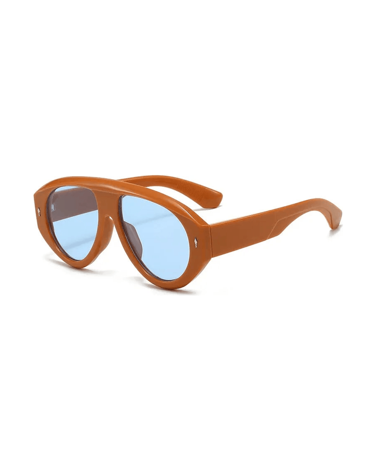 MIRAEE-UNIFORM-2026 | Sky Raider Retro Pilot Sonnenbrille – Unisex – Orange blue/As the picture – freigestellte Produktansicht auf weißem Hintergrund