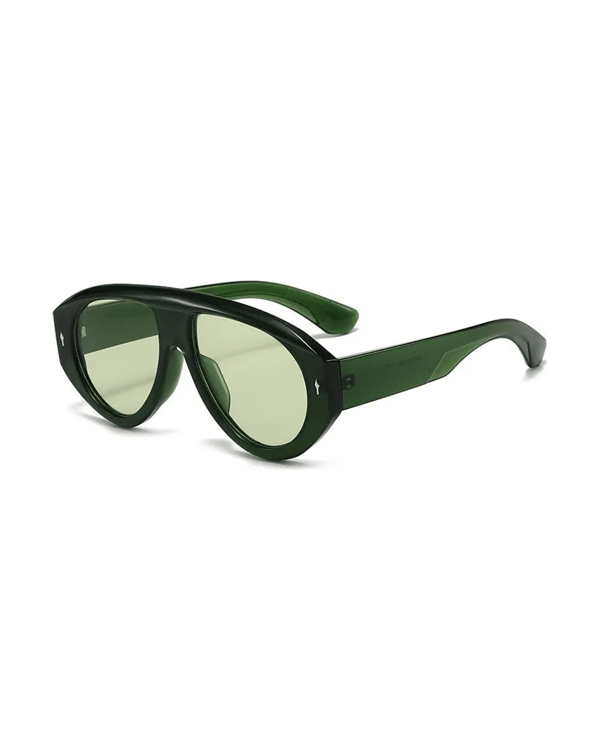 MIRAEE-UNIFORM-2026 | Sky Raider Retro Pilot Sonnenbrille – Unisex – Green green/As the picture – freigestellte Produktansicht auf weißem Hintergrund