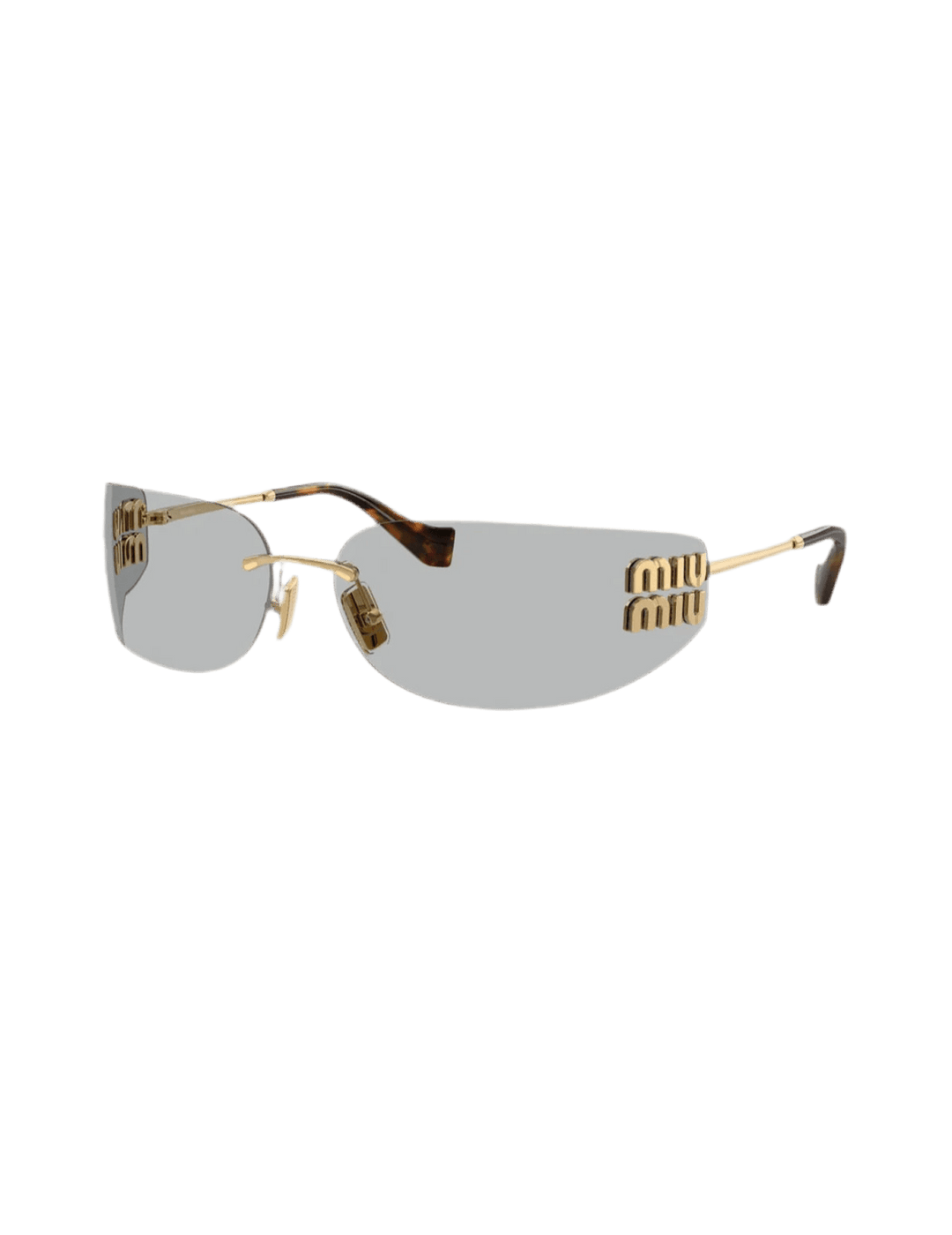 Miraee Paris – Luxus Shield Sonnenbrille mit Gold-Details & verspiegelten Gläsern.