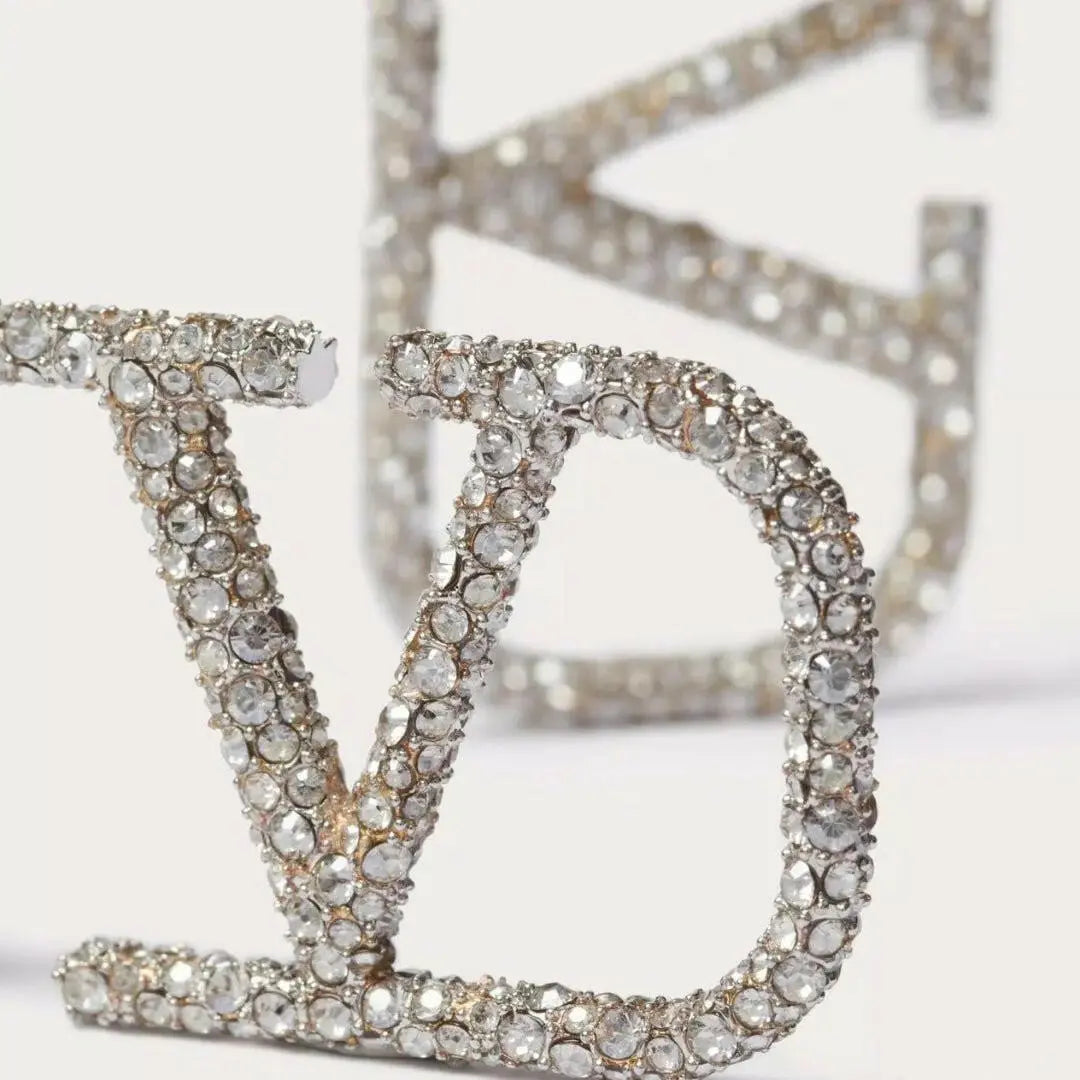 Strass-Ohrringe in Goldoptik | Glitzernde Statement-Ohrstecker.