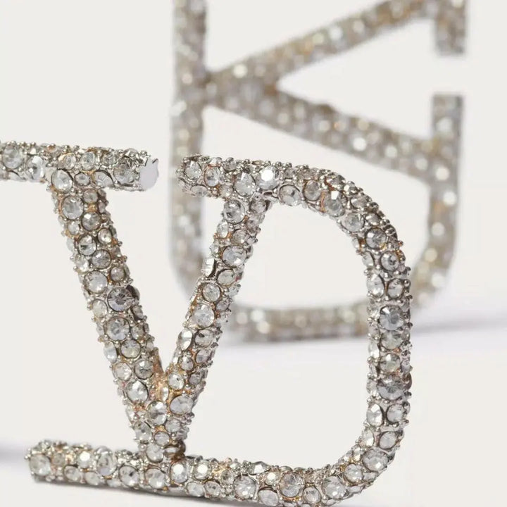 Strass-Ohrringe in Goldoptik | Glitzernde Statement-Ohrstecker.