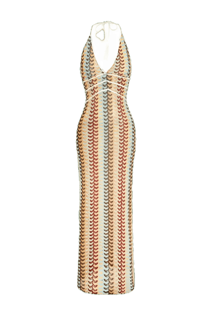 Sunset Waves – Häkel - Maxi Dress im Retro - Style - Miraee Paris