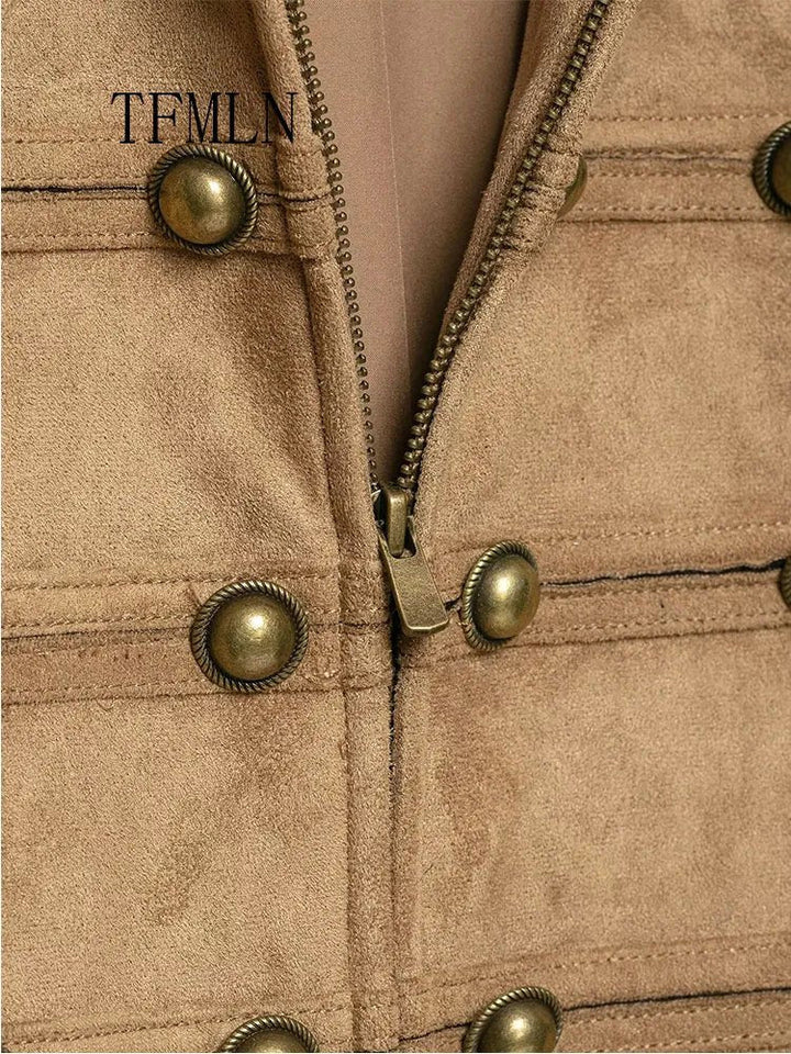 TFMLN – Elegante Jacke mit Knotenknopf-Details - ZAYVI