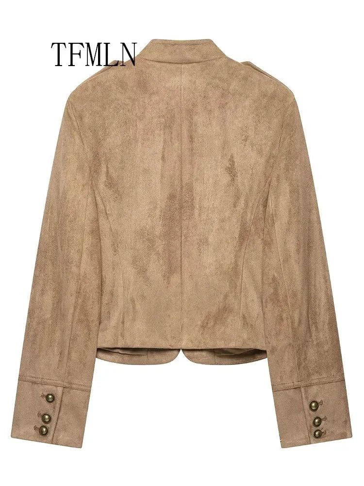 TFMLN – Elegante Jacke mit Knotenknopf-Details - ZAYVI