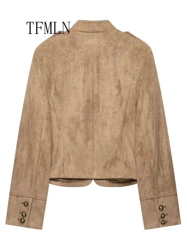 TFMLN – Elegante Jacke mit Knotenknopf-Details - ZAYVI