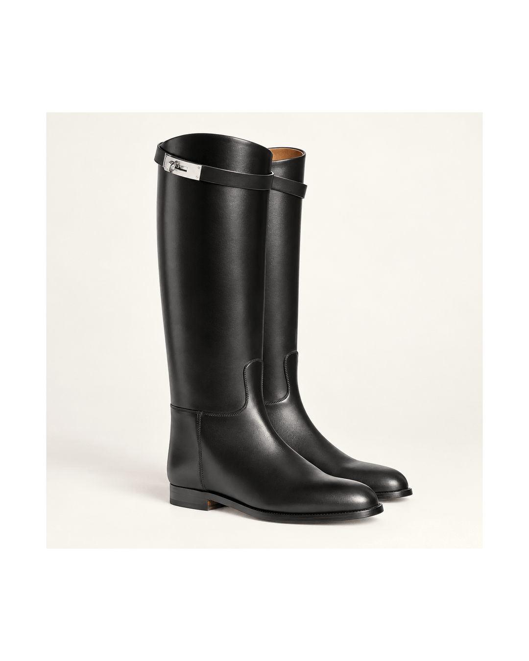 MIRAEE-UNIFORM-2026 | VALENTINA – Luxus Damen Reitstiefel aus Echtleder – Schwarz – freigestellte Produktansicht auf weißem Hintergrund