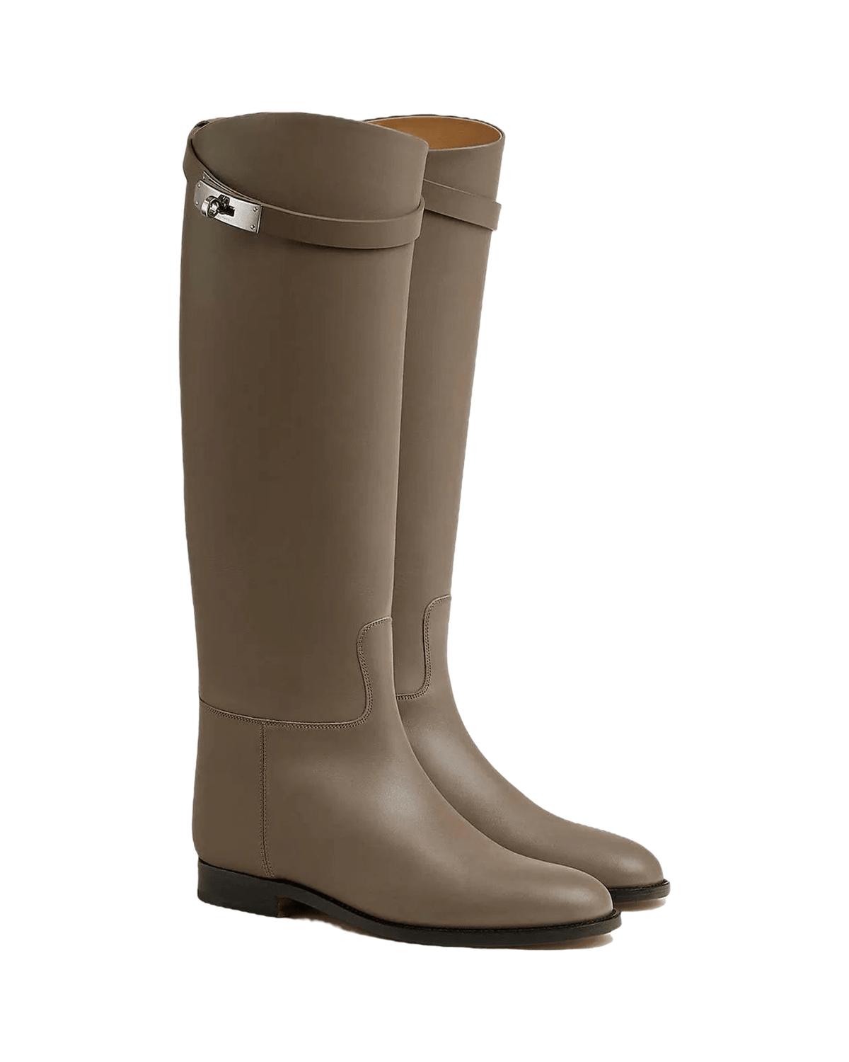 MIRAEE-UNIFORM-2026 | VALENTINA – Luxus Damen Reitstiefel aus Echtleder – Beige – freigestellte Produktansicht auf weißem Hintergrund