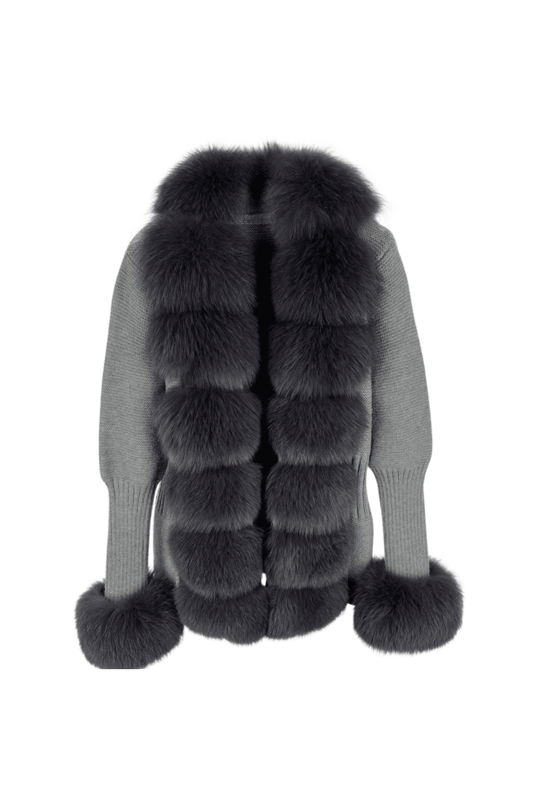 VELORIA – Winter Cardigan mit Kunstpelzkragen - Miraee Paris