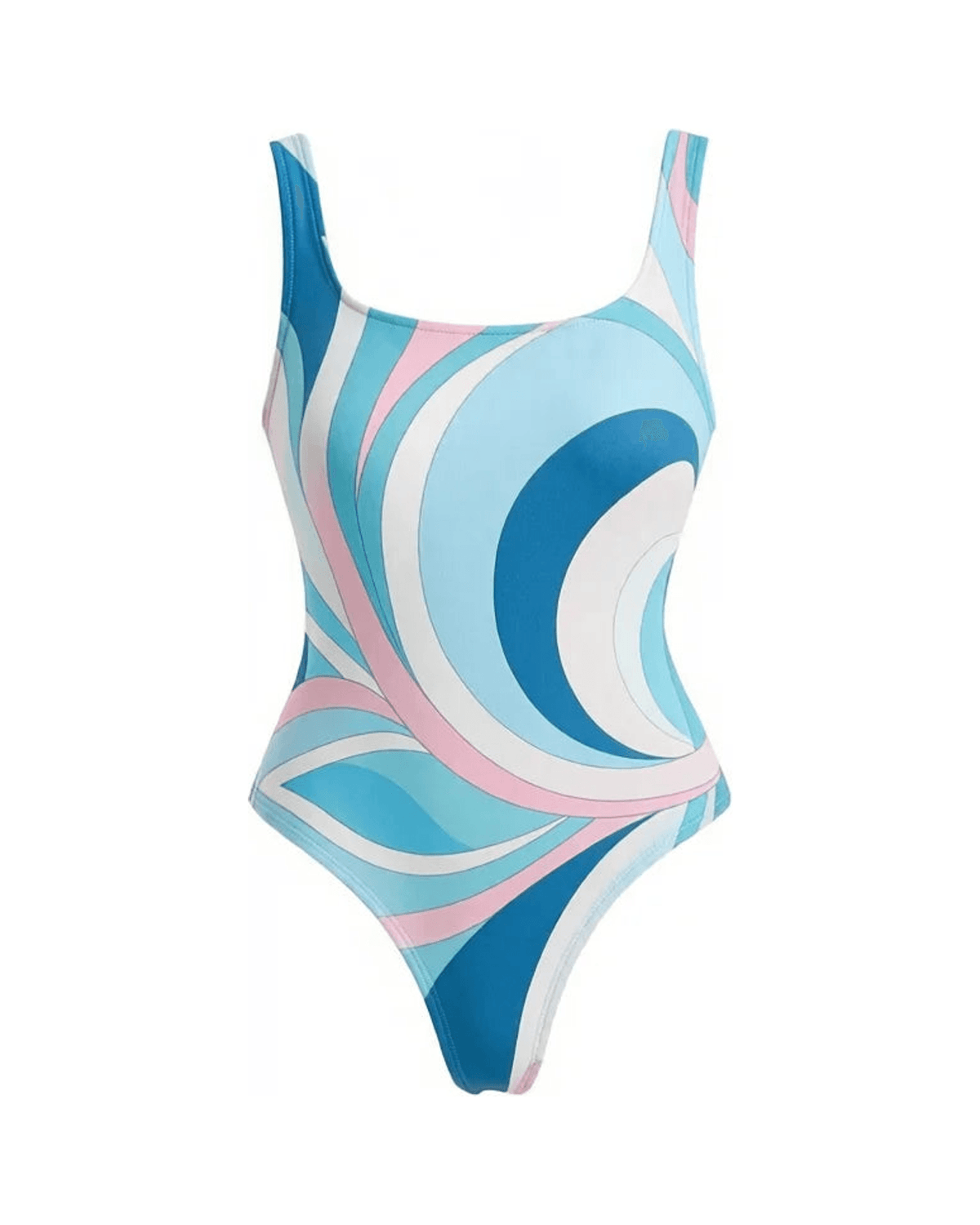 MIRAEE-UNIFORM-2026 | Vintage Print Long Sleeve Swimsuit Set – BIKINI 3 – freigestellte Produktansicht auf weißem Hintergrund