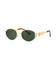 MIRAEE-UNIFORM-2026 | Vivienne Oval Sonnenbrille – Grün – freigestellte Produktansicht auf weißem Hintergrund