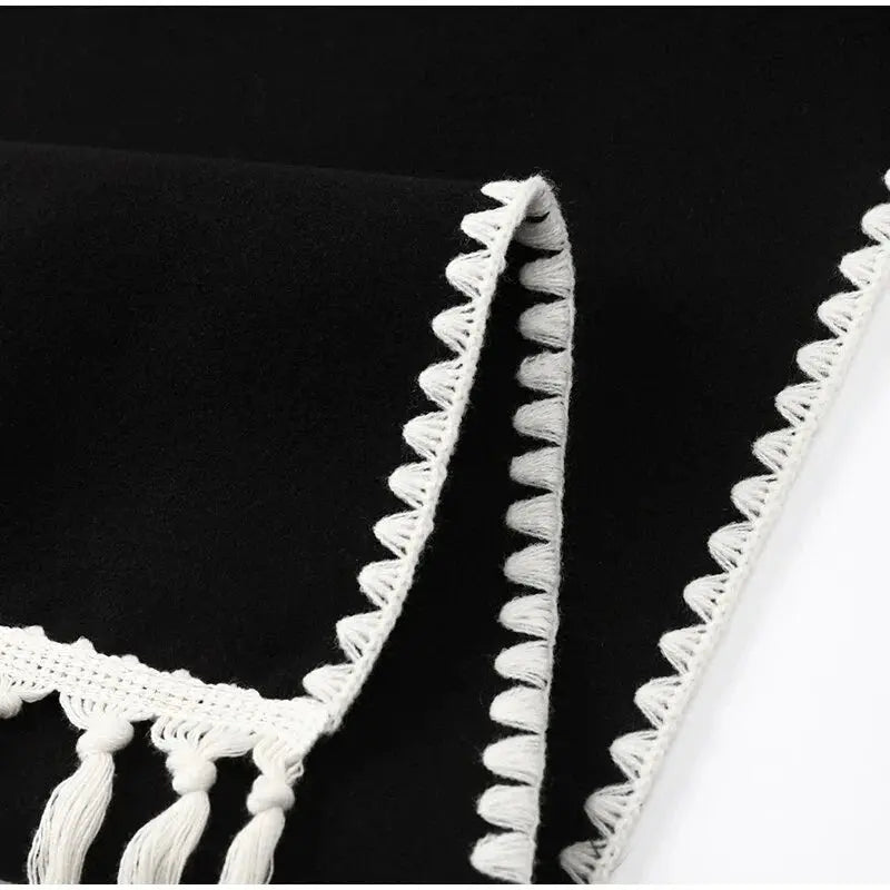 Wool coat with integrated scarf - Miraee Paris